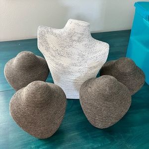 5 piece jewelry neck displays